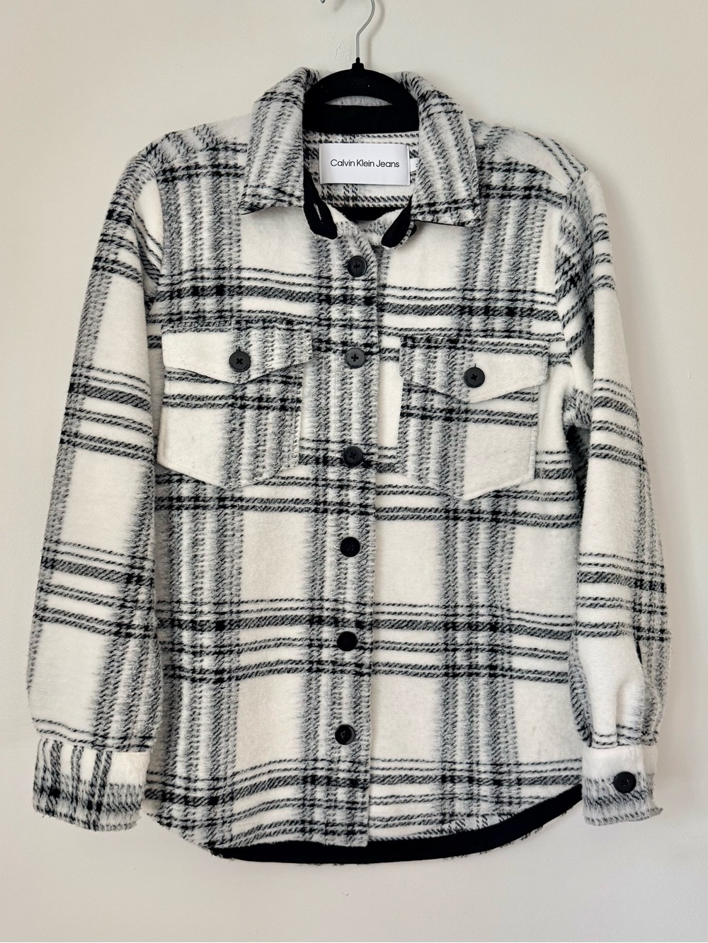 Calvin Klein Jeans Defective Button Up Plaid Shacket SZ.M